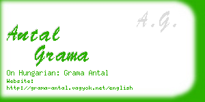 antal grama business card